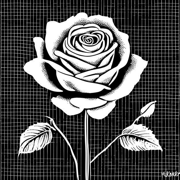 Vecteur rose aquarelle pastel couleurs noir ligne art vecteur caricaturé