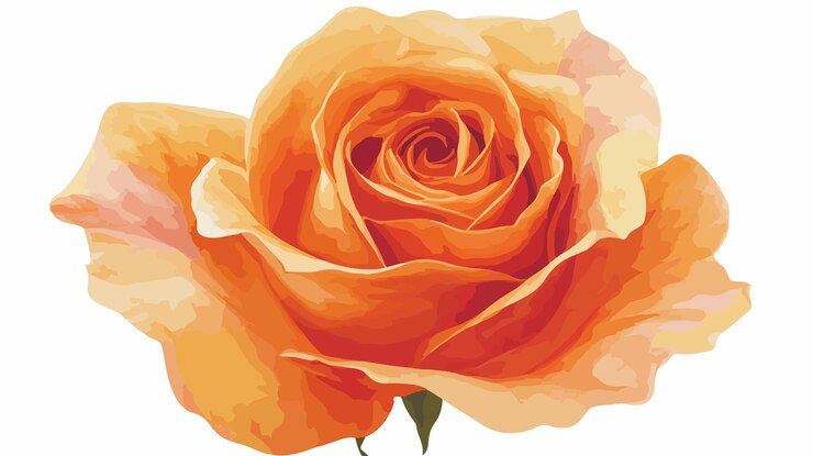 Vecteur rose orange vibrante avec des pétales intacts au centre photographie florale en gros plan