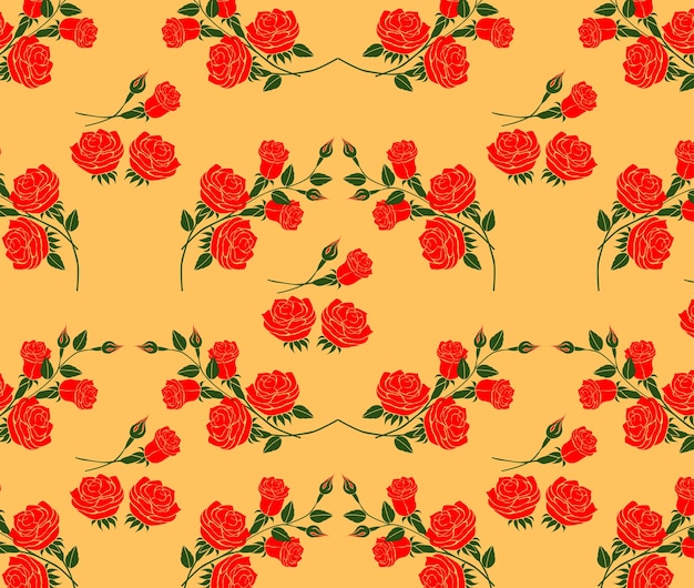 Rose Pattern Vector.