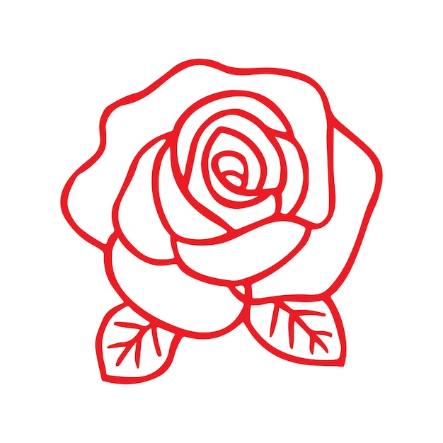 une rose rouge avec le mot rose dessus
