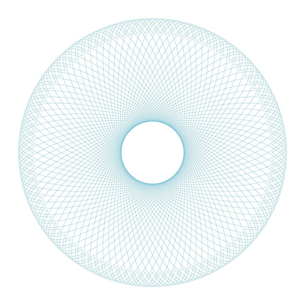 Vecteur rosette à motif rond à guilloche vectorielle pour les billets de banque et les certificats