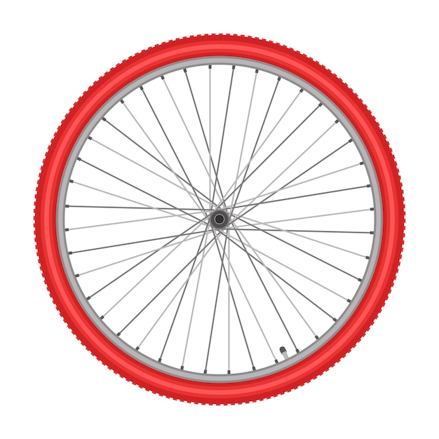 Roue De Bicyclette Sur Illustration Vectorielle De Fond Blanc Qualité