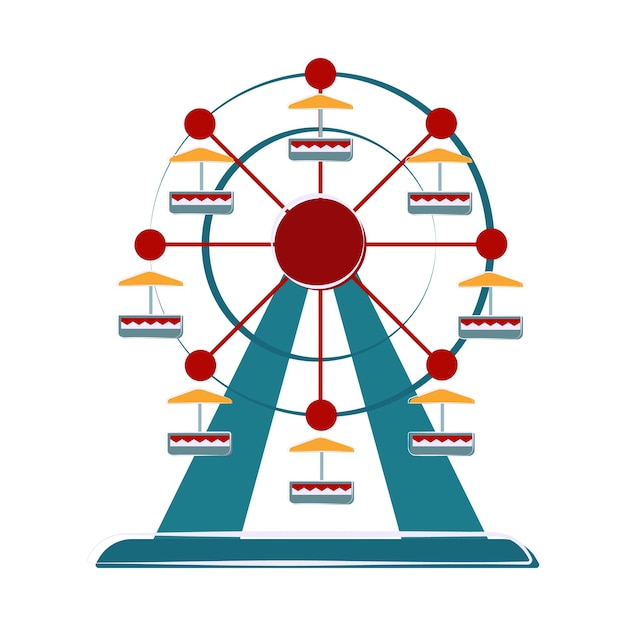 Vecteur la roue de ferris du cirque