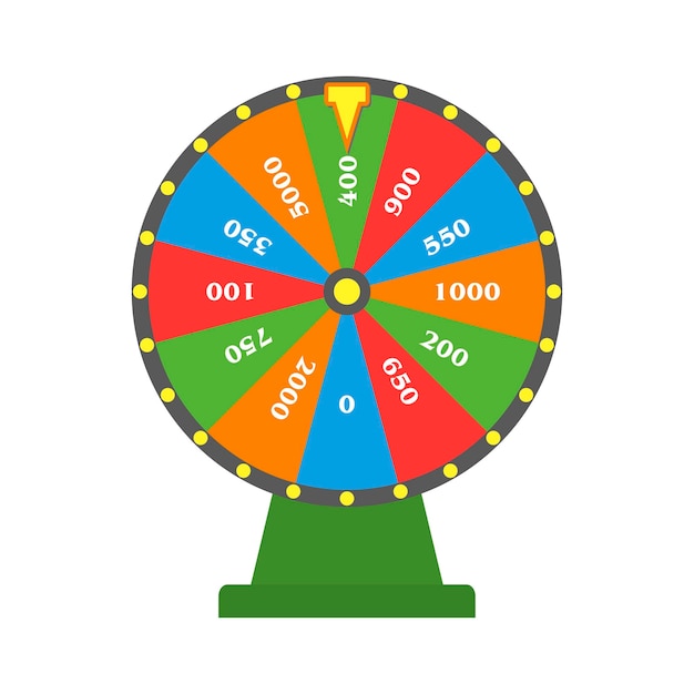 Roue de fortune icône isolé sur fond blanc