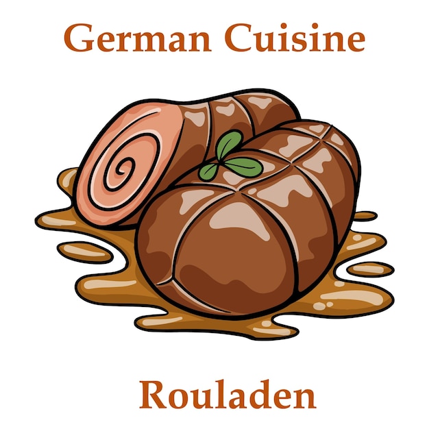 Roulades de bœuf savoureuses sur assiette Recette de rouladen de bœuf allemand