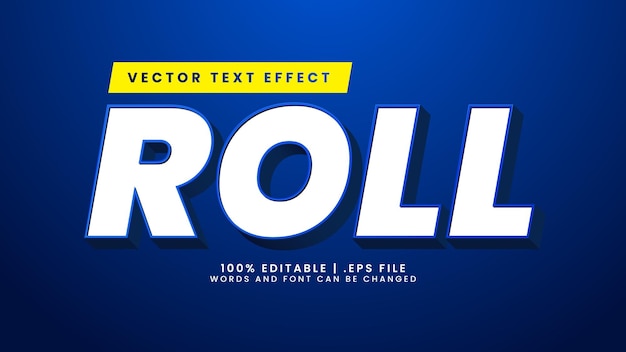 Rouleau D'effet De Texte 3d Modifiable Avec Un Style De Texte Moderne Et Minimaliste