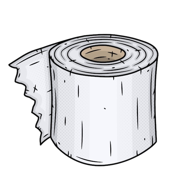 Vecteur rouleau de papier toilette. illustration isolée