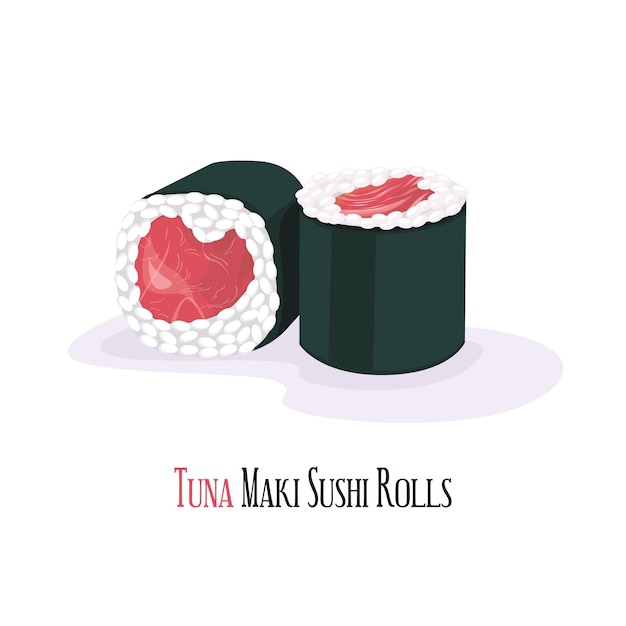 Rouleaux de sushi illustration vectorielle isométrique dans un style plat