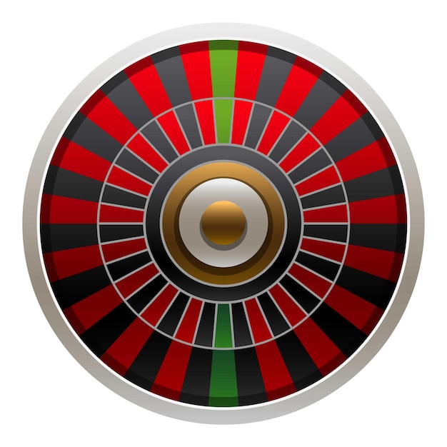 Roulette Spin Icône Dessin Animé Vecteur Gagner Jeu Casino Fortune