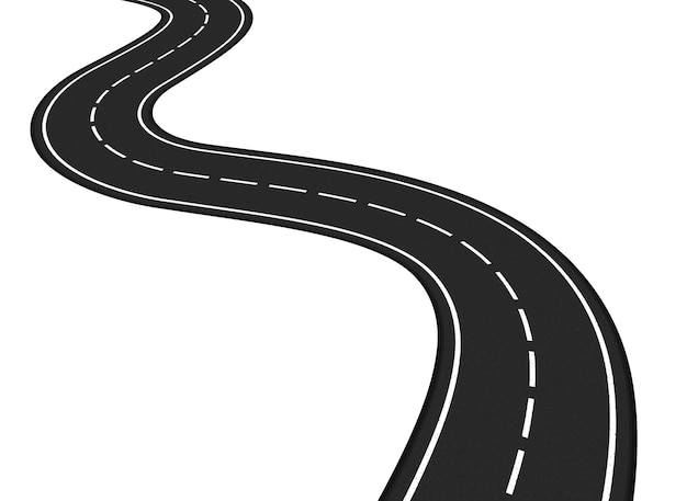 La route d'asphalte