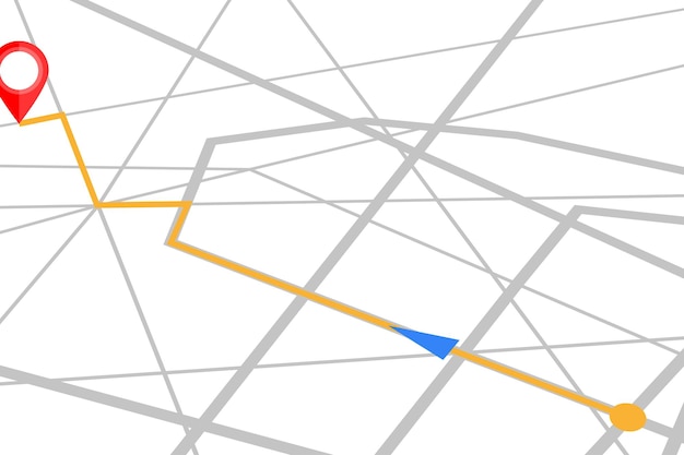 Vecteur route ondulée d'un emplacement à l'autre