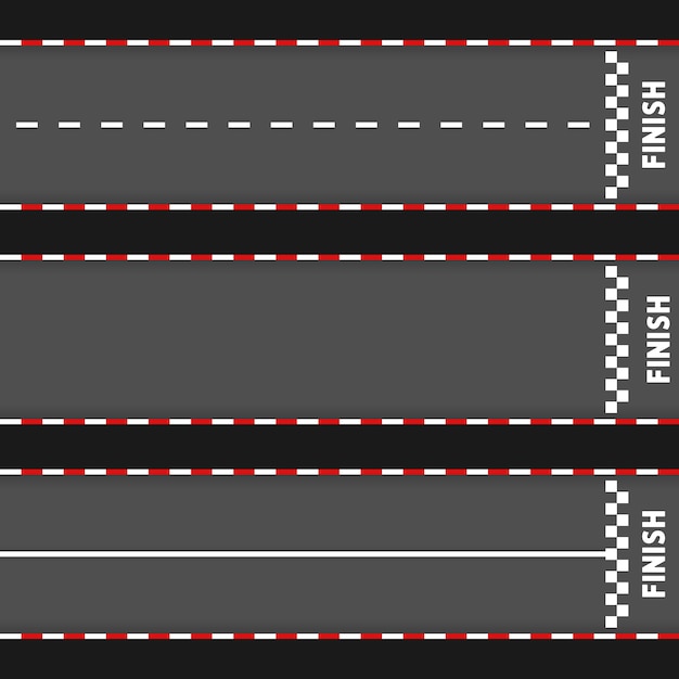 Vecteur routes définies icônes