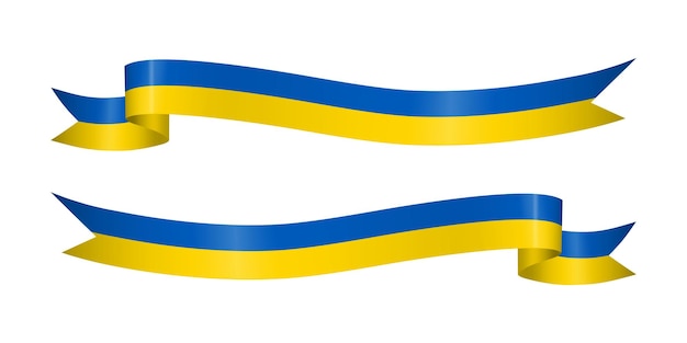 Ruban De Drapeau Aux Couleurs De L'ukraine Pour La Décoration De La Fête De L'indépendance