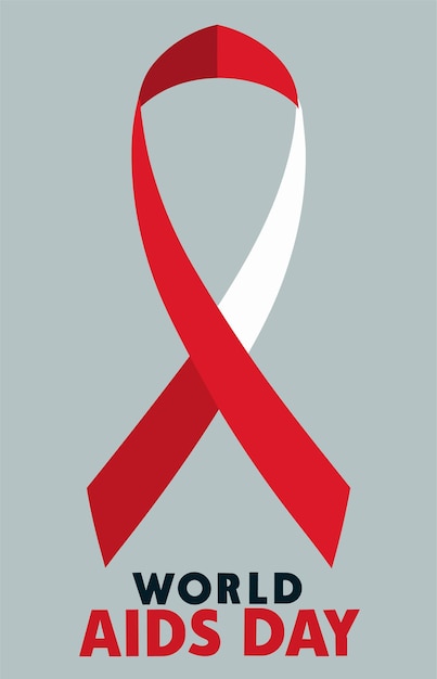 Ruban de la Journée mondiale du sida pour célébrer cette journée