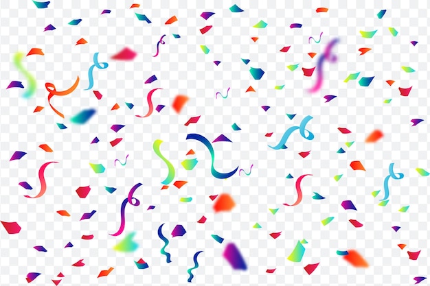 Vecteur rubans colorés de confettis de célébration