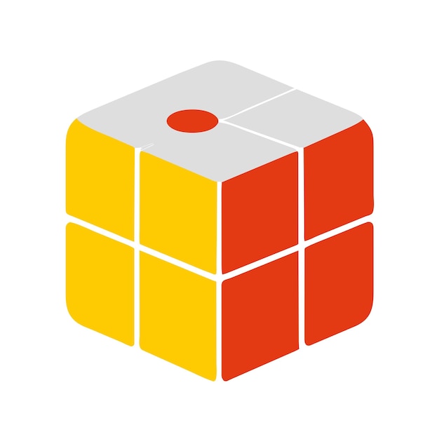 Rubik's cube illustration graphique vectorielle format de fichier source EPS conception d'icône de mise à l'échelle sans perte