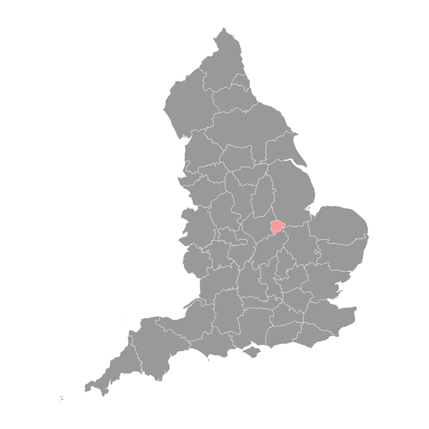 Rutland carte cérémonielle comté d'Angleterre Illustration vectorielle
