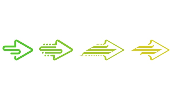 S monogramme flèche vitesse rapide déplacer ensemble Collection Logo Design Concept