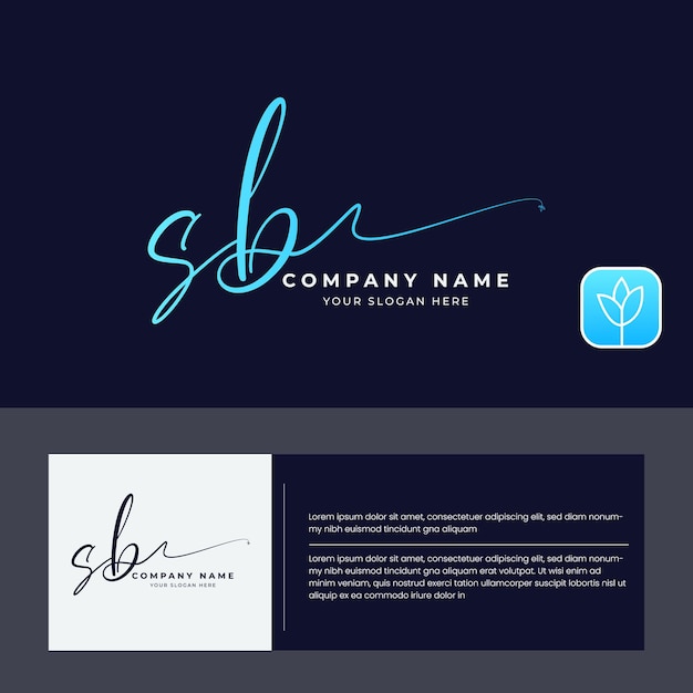 s sb lettre initiale écrite à la main et logo de signature Vecteur de beauté logo initial Boutique de mode