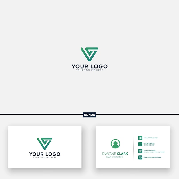 S Et V Lettre Logo Moderne Simple