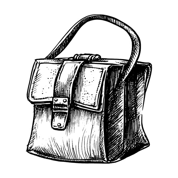 Sac à dos dessiné à la main Illustration vectorielle