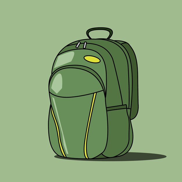 Vecteur le sac à dos de l'école