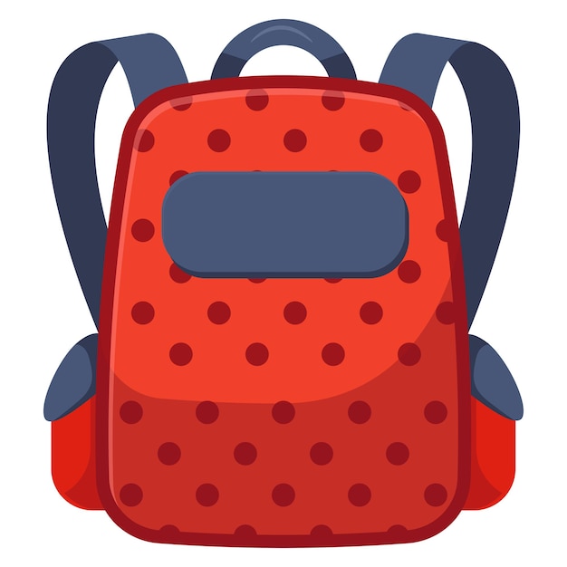 Sac à Dos Scolaire Pour Enfants. Style Plat. Vecteur Isolé.