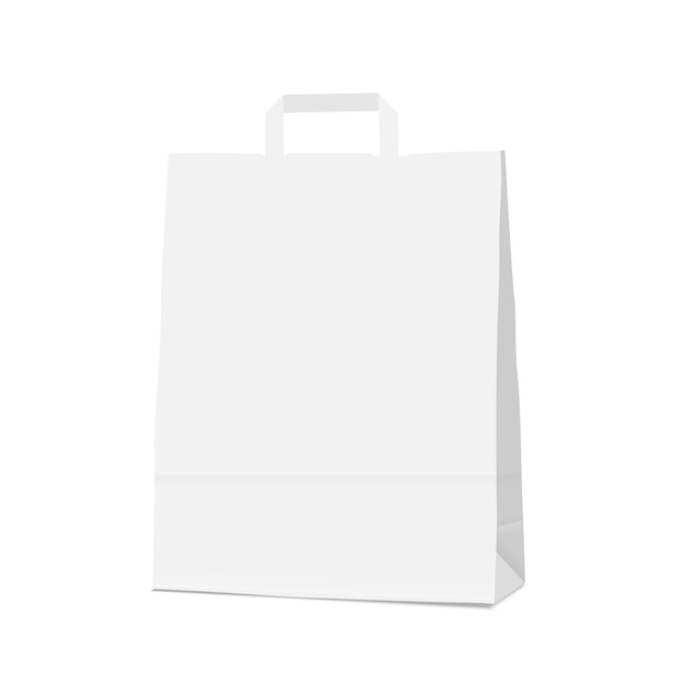 Sac de papier commercial blanc