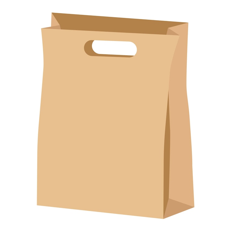 Vecteur sac en papier recyclé