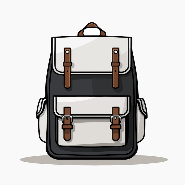 Sac pour l'école dans un design vectoriel simple retour à l'école minimaliste