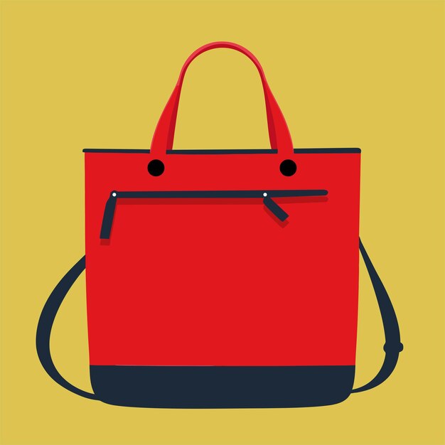 Vecteur sac rouge plat vectoriel pour le shopping 10