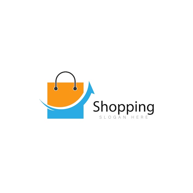 Sac shopping abstrait Logo shopping abstrait Logo boutique en ligne