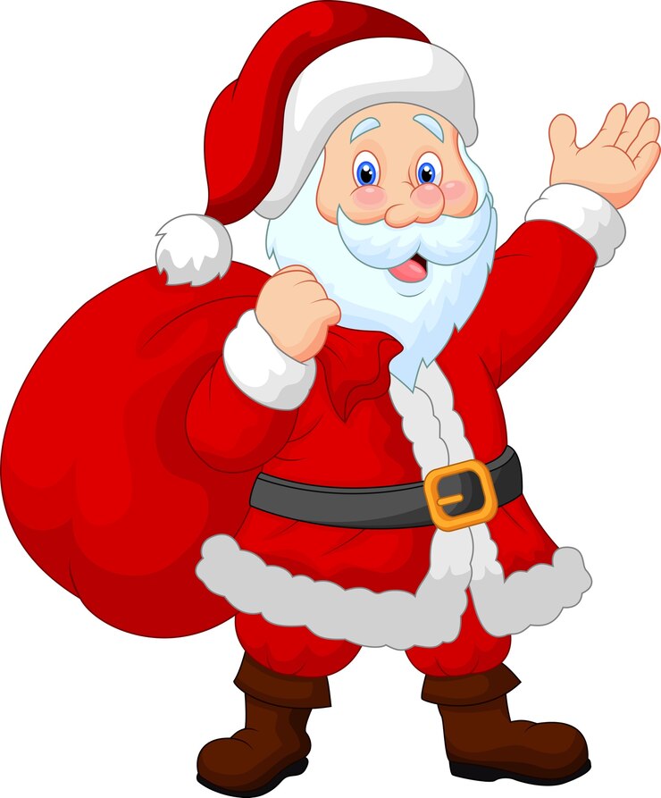 Vecteur sac de sorcière happy santa
