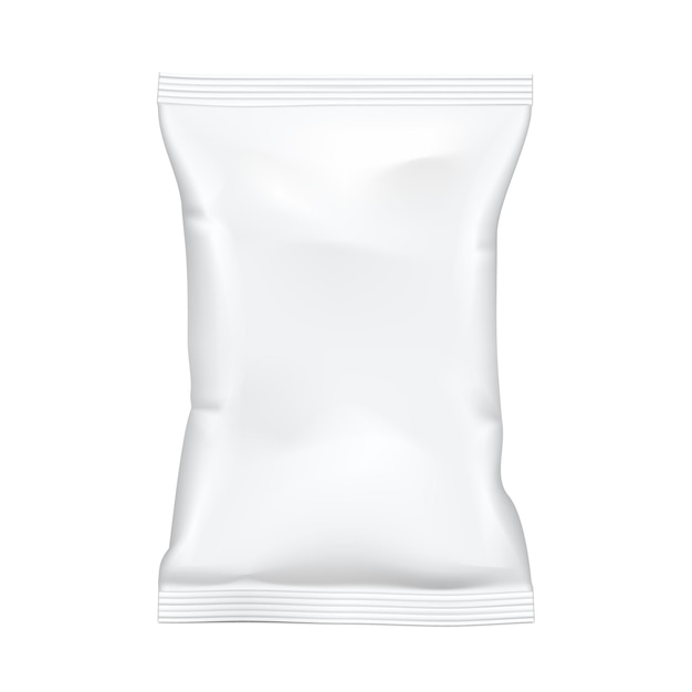 Sachet de collations alimentaires en aluminium blanc blanc