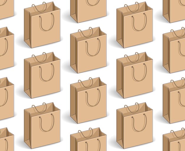 Vecteur sacs d'achat toile de fond homogène pour le marché ou le site web de la boutique en ligne vente saisonnière dédouanement thème papier peint vectoriel ou arrière-plan du site web