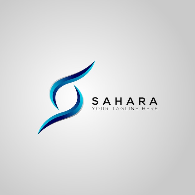 Vecteur sahara s letter vector design de logo