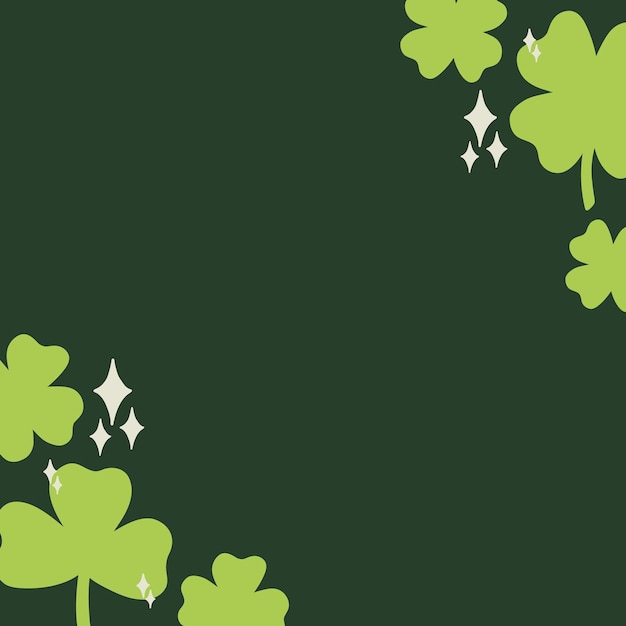 Saint Patrick's Day Vecteur Vert Fond Concept Trèfle Briller