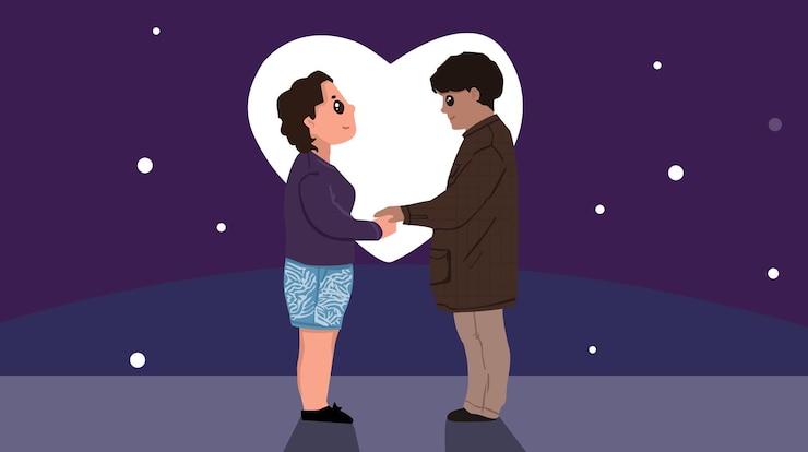 Vecteur saint valentin, couples célébrant la saint valentin, amour, illustration, vecteur