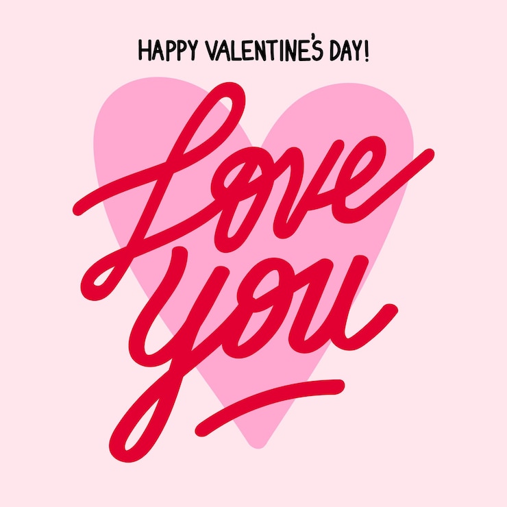 Vecteur saint valentin je t'aime