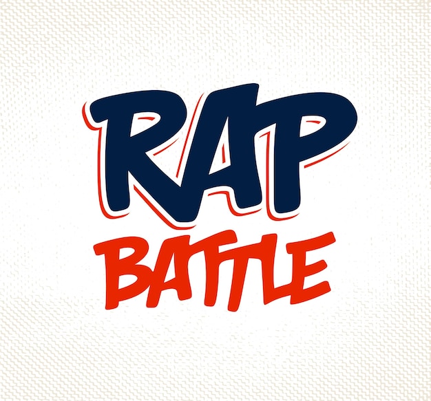 Saisie Vectorielle De Combat De Rap, Logo De Thème Musical.