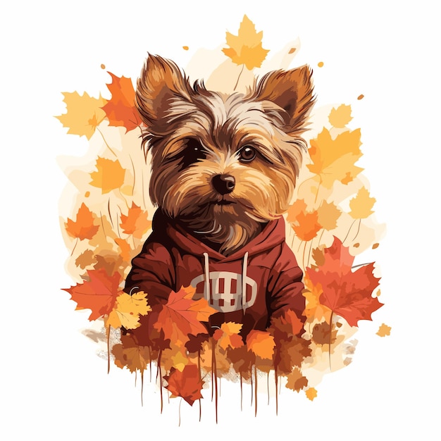 Saison D'automne Avec Le Chien