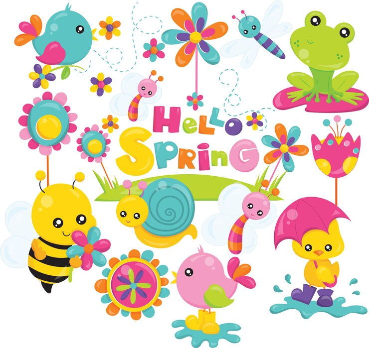 Vecteur saison de printemps