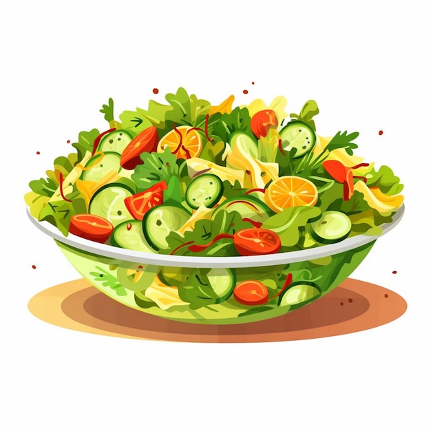 salade régime alimentaire frais illustration vecteur organique sain légume végétarien nutrition