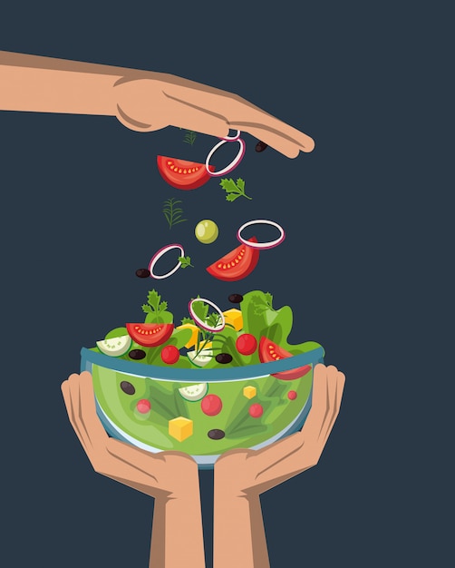 Salade saine et délicieuse