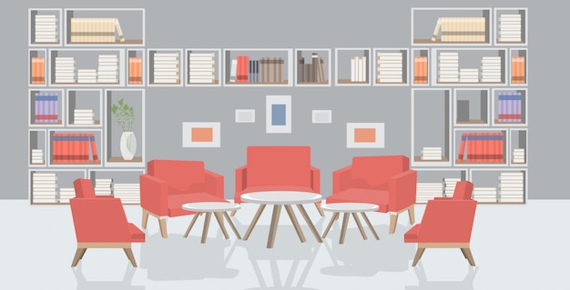 salle d'attente ou salle de réunion avec fauteuils autour de tables croquis intérieur de bureau moderne
