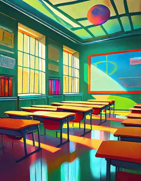 Vecteur salle de classe de l'école