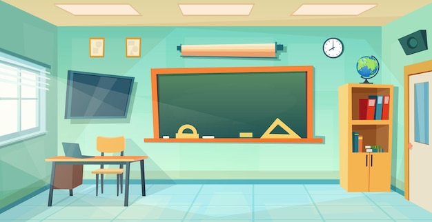 Salle de classe vide. Contexte de l'éducation scolaire.