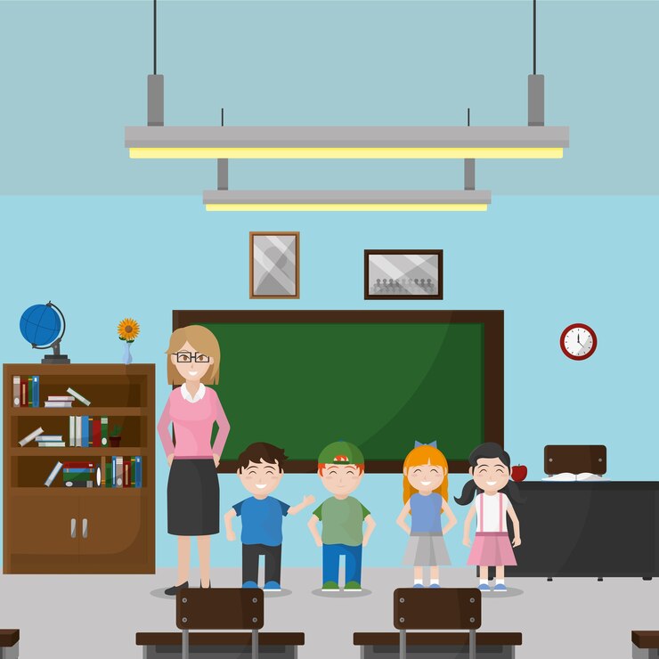 Vecteur salle de classe