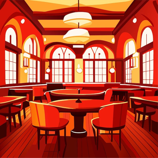 Salle à manger dans le palais royal illustration de dessin animé vectoriel