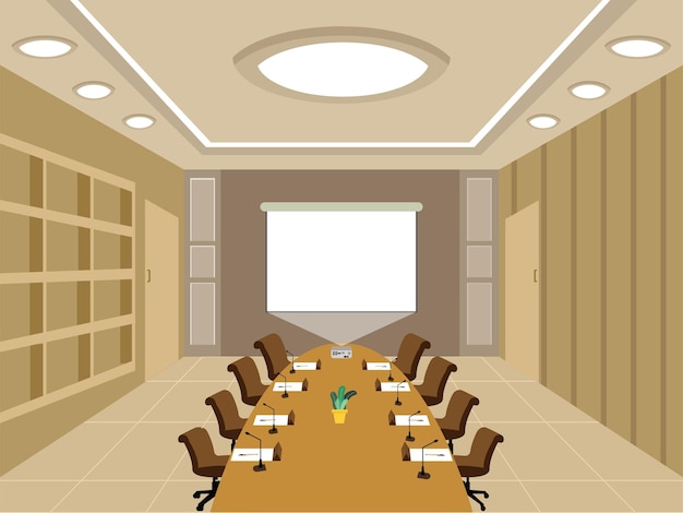 salle de réunion vecteur réaliste moderne